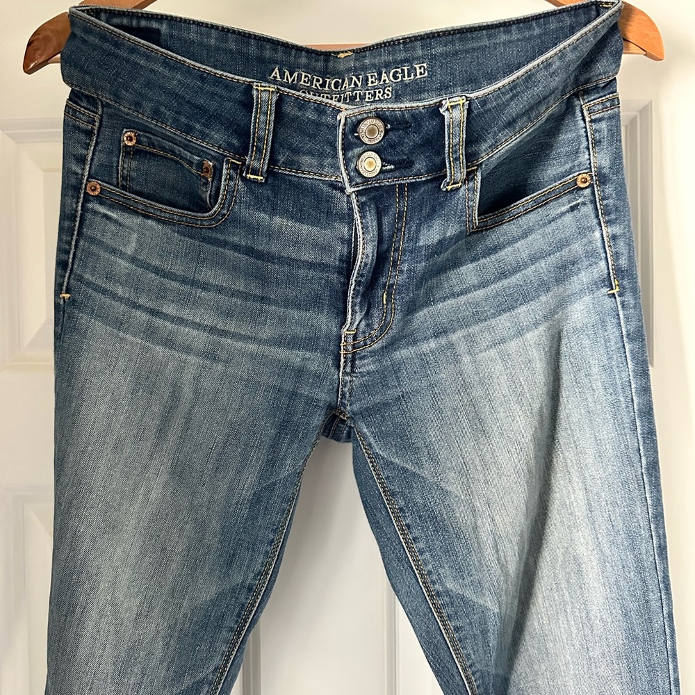 American Eagle Outfitters Women's Blue Jeans, Artist super stretch size 6 X-Long